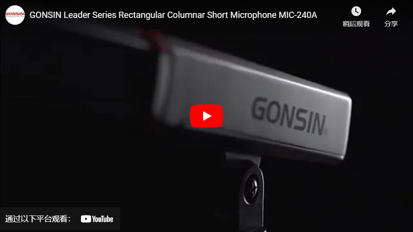 GONSIN Leader Series Прямоугольный колонный короткий микрофон MIC-240A